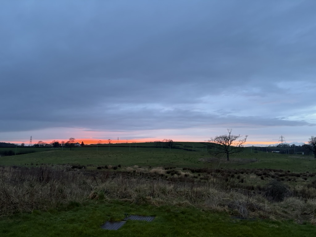 Sunset by the med school